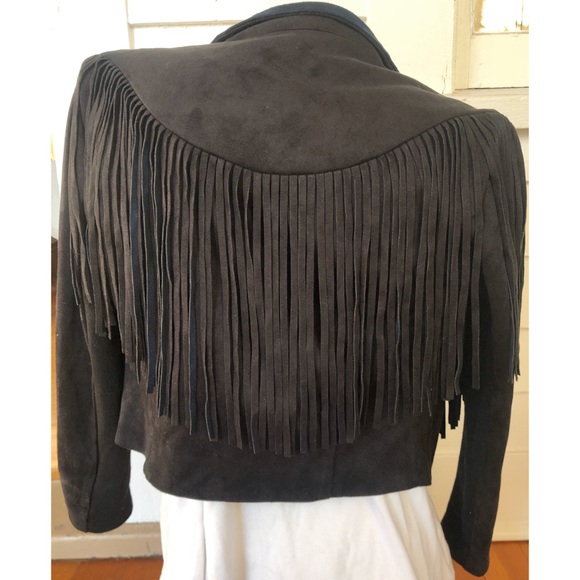 NWT Ark & Co Fringed Suede Cropped Jacket - Picture 3 of 8